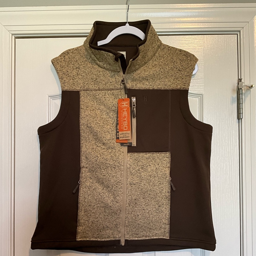 Heybo Cabin Vest Khaki/Brown Size Small *New with Tags*